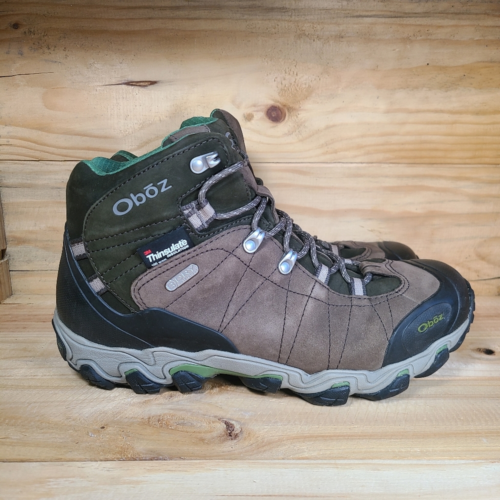 Oboz Bridger Waterproof Thinsulate Mid Hiking Boots Men's 11 Brown Black